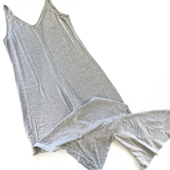 Athleta Womens XXS XS Nighttime Bliss V Neck Sleep Romper Jumpsuit Heather Gray - Picture 1 of 6